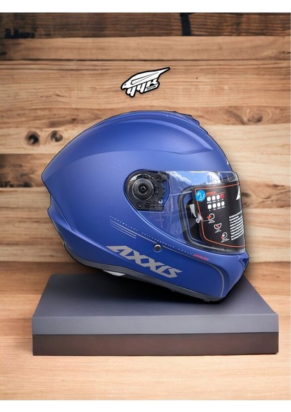 Draken Laci Blue. ''2 Vizörlü'' + ''sticker'' Hediyeli, Mat Motosiklet Kapali Kask fiyatları