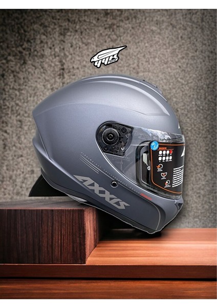 Draken Titanyum Gri. ''2 Vizörlü'' + ''sticker'' Hediyeli, Mat Motosiklet Kapali Kask fırsatları