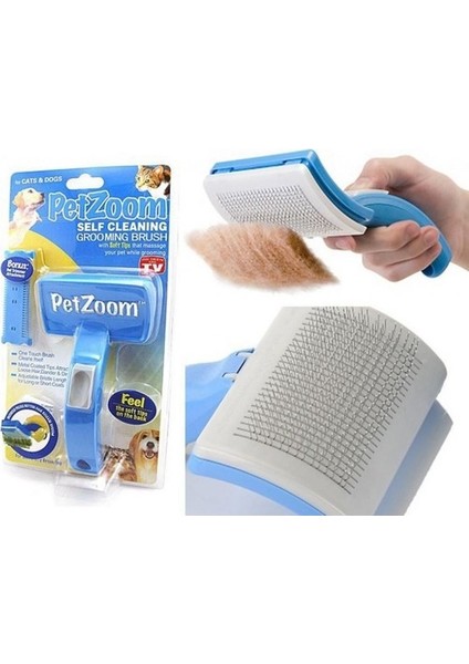 Pet Zoom Evcil Hayvan Tarak ve Tüy Kesme Aleti Papyon Tasma Hediyeli