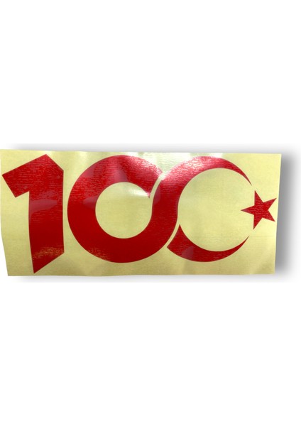 100.YIL Folyo Stıcker 22,5 cm x 10 cm