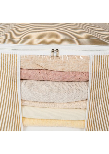 4 Adet Pencereli Çizgi Desen Baskılı Yastık Pike Battaniye Düzenleyici Hurç Seti 45x30x50 cm modelleri