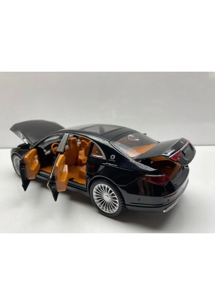 Diecast,metal Araba Mercedes S600 1:22 Kaput Bagaj Açılır Çek Bırak Model Araba Sesli Işıklı