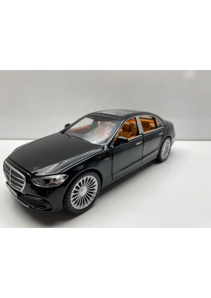 Diecast,metal Araba Mercedes S600 1:22 Kaput Bagaj Açılır Çek Bırak Model Araba Sesli Işıklı