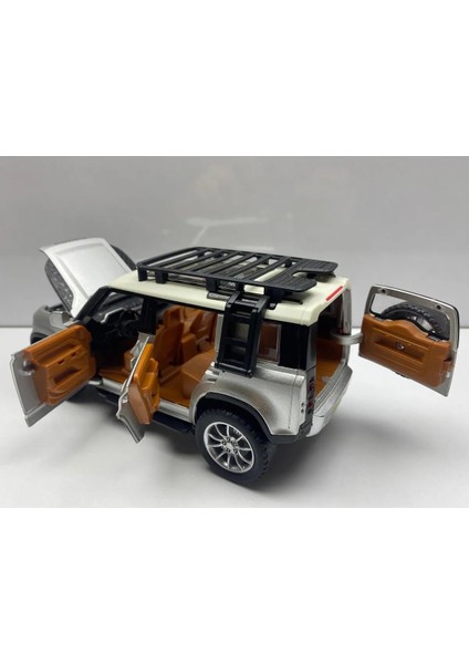 Land Lover Defender Diecast Metal Model Araba 1:22 Sesli Işıklı Kaput Bagaj Kapılar Açılabilen Araba fiyatları