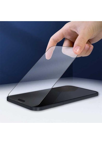 iPhone 15 Pro Ekran Koruyucu Mat Seramik Optik Parlak Canlı Görünüm Darbe Emici