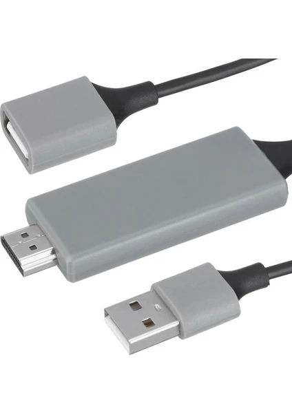 Tüm Samsung Telefonlar Için Hdmı Tv Bağlantı Kablosu : 1x Erkek USB + 1x Dişi USB Şarj Özellikli To HDMI 1m Kablo.