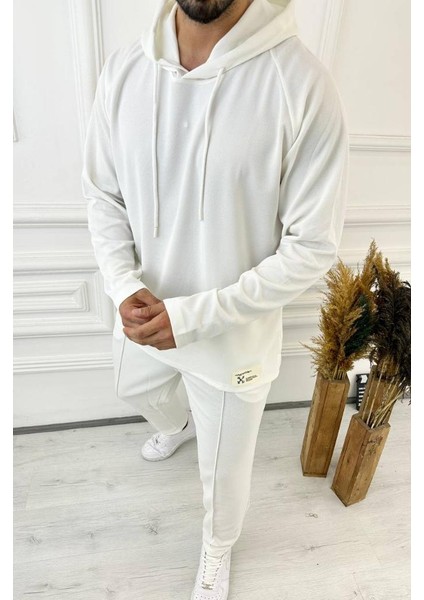 Sweatshirt Örme Natural Pamuk Kumaş Oversize Kapüşonlu Sweatshirt fırsatları