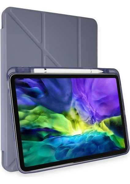 iPad Pro 11 2018 Kılıf Kalemlikli Tri Folding Smart Katlanabilir Standlı 360 Tam Koruma Kılıf