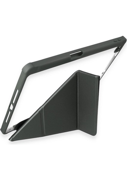 iPad 10.2 7.nesil Kılıf Kalemlikli Tri Folding Smart Katlanabilir Standlı 360 Tam Koruma Kılıf