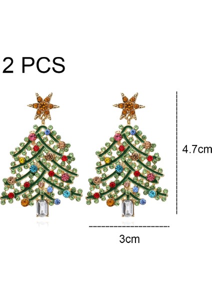 Noel Küpe Noel Ağacı Küpe Sevimli Noel Bırak Dangle Küpe Kadınlar Için Noel Tatili Takı Hediye (Yurt Dışından)