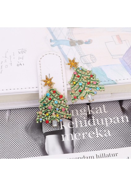 Noel Küpe Noel Ağacı Küpe Sevimli Noel Bırak Dangle Küpe Kadınlar Için Noel Tatili Takı Hediye (Yurt Dışından)