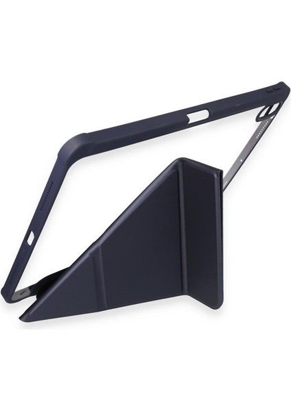 iPad Air 4 10.9 Kılıf Kalemlikli Tri Folding Smart Katlanabilir Standlı 360 Tam Koruma Kılıf