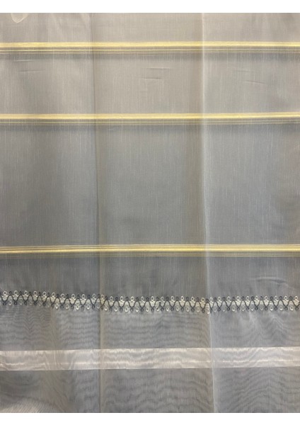 Nakış Detaylı Keten Tül Perde 1/3 Sıra Pile Akasya fiyatları