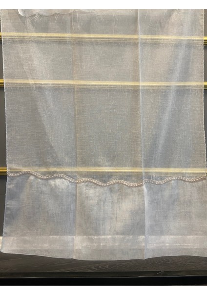 Nakış Detaylı Keten Tül Perde 1/2,5 Sıra Pile Açelya Beyaz fırsatları