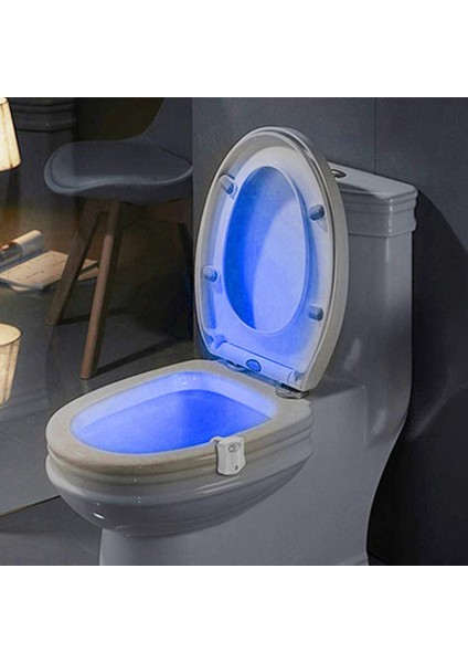 2 Paket Tuvalet Gece Lambası 8 Renk Değiştiren Led Kase Gece Lambası Banyo Tuvalet Için Hareket Sensörü Her Tuvalete Uygun Pil Dahil Değil (Yurt Dışından) modelleri