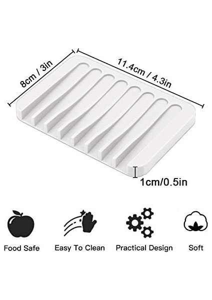 3 Paket Silikon Sabunluk Sabunluk Drenajlı Silikon Sabunluk Banyo Duşu Için (Yurt Dışından)