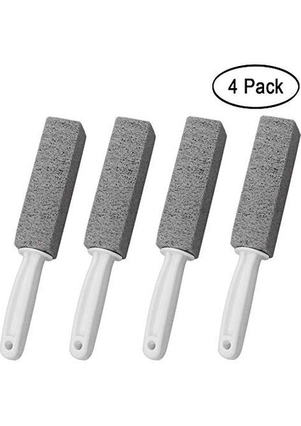 4 Paket Saplı Ponza Temizleme Taşı, Mutfak/Banyo/Havuz/Ev Temizliği Için (Yurt Dışından)