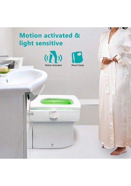 2 Paket Tuvalet Gece Lambası 8 Renk Değiştiren Led Kase Gece Lambası Banyo Tuvalet Için Hareket Sensörü Her Tuvalete Uygun Pil Dahil Değil (Yurt Dışından) fırsatları