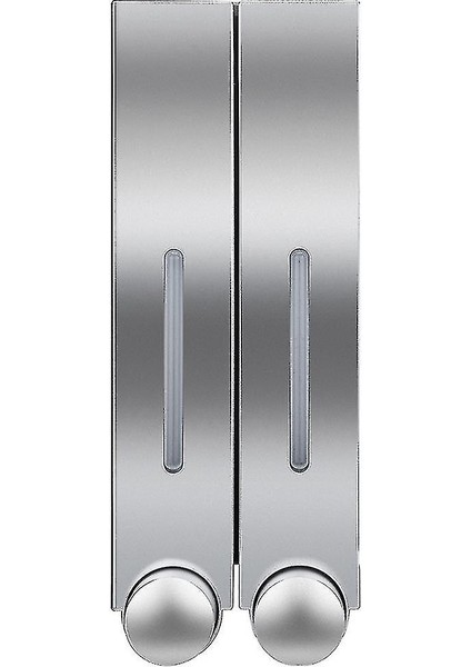 2 Odacıklı Duvara Monte Banyo Duş Pompası Dispenseri Ve Organizatör Gümüş (Yurt Dışından)