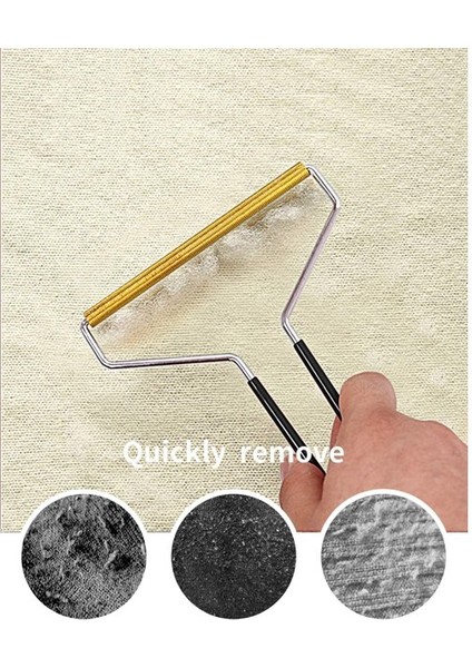 2'Li Paket Taşınabilir Tüy Yumruk, Konfeksiyon Saç Tıraş Makinesi, Siyah Silikon Saplı Yeniden Kullanılabilir Kumaş Tıraş Makinesi Seyahat Fırçası (Yurt Dışından)