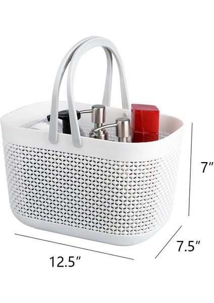 Saplı Saklama Sepeti - Küçük Plastik Banyo Sepeti - Banyo Mutfak Sepeti 26,5 X 17,8 X 18 Cm (Yurt Dışından) fiyatları