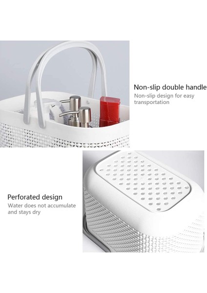 Saplı Saklama Sepeti - Küçük Plastik Banyo Sepeti - Banyo Mutfak Sepeti 26,5 X 17,8 X 18 Cm (Yurt Dışından) modelleri