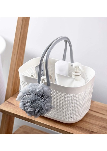Saplı Saklama Sepeti - Küçük Plastik Banyo Sepeti - Banyo Mutfak Sepeti 26,5 X 17,8 X 18 Cm (Yurt Dışından) fırsatları