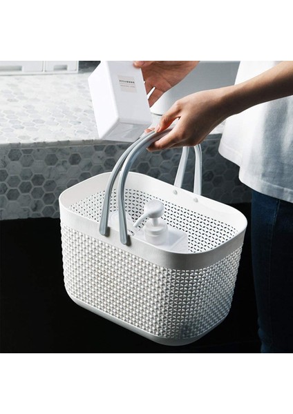Saplı Saklama Sepeti - Küçük Plastik Banyo Sepeti - Banyo Mutfak Sepeti 26,5 X 17,8 X 18 Cm (Yurt Dışından) indirimleri