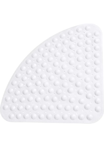 Duş Paspası Kaymaz Banyo Paspası Kaymaz Paspas Antiyel Banyo Paspası Çeyrek Daire Üçgen Masaj Drenaj Delikli 54 X 54 Cm (Yurt Dışından)