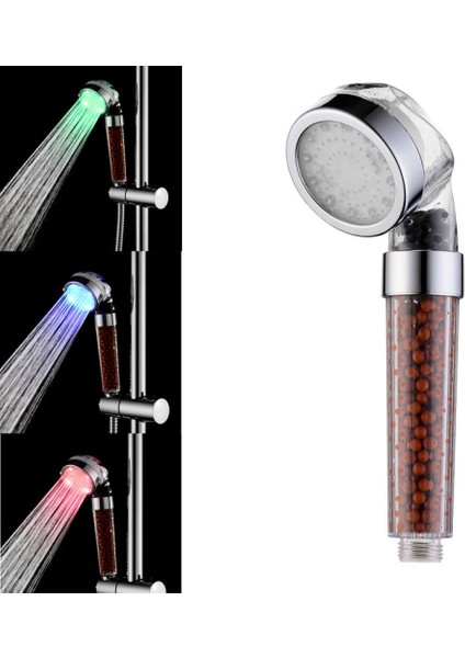 Led Duş Başlığı, Renk Değiştiren Led Duş Başlığı, Güç Kaynağı Yok, Yüksek Basınçlı Su Tasarrufu, 7 Renk Rastgele Değişir (Yurt Dışından) fiyatları