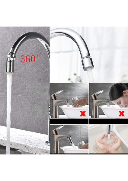 Musluklar Için Breeze Perlatör - 360° Dönebilir - Su Tasarruflu Perlatör - Mutfak Ve Banyo Için - M22 Dış Dişli Veya M24 Iç Dişli Musluklara Uygundur. (Yurt Dışından)