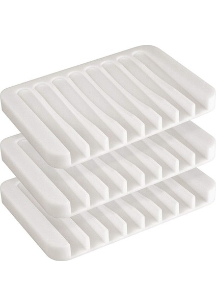 3 Paket Silikon Sabunluk Sabunluk Drenajlı Silikon Sabunluk Banyo Duşu Için (Yurt Dışından)