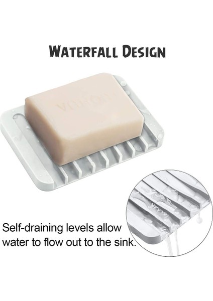 3 Paket Silikon Sabunluk Sabunluk Drenajlı Silikon Sabunluk Banyo Duşu Için (Yurt Dışından) fiyatları