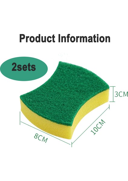 Temizlik Süngeri, Bulaşık Süngeri, Mutfak Süngeri, Çift Taraflı Sünger, Leke Çıkarıcı Sünger, Ovma Süngeri, 20 Adet, 10*8*3cm (Yurt Dışından)