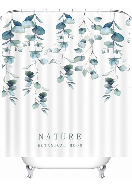 Esinti Şerit Motifli Duş Perdesi Su Geçirmez Kumaş Anti-Kalıp Dahil 12 Duş Perdesi Halkaları Yıkanabilir Küvet Perdesi 240x200 Cm (Yurt Dışından)