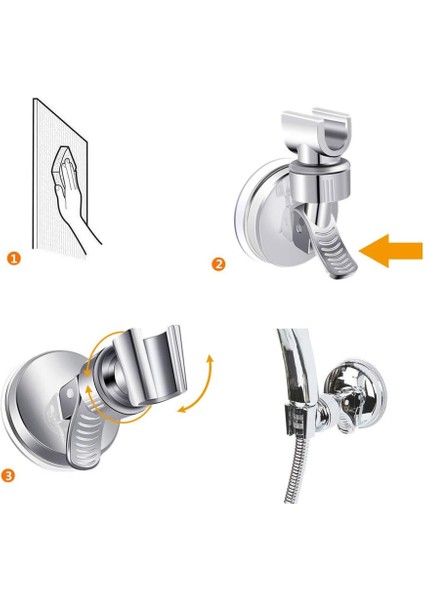 Duş Başlığı Tutacağı, Vantuzlu El Duşu Tutacağı, Duvara Monte Edilen Duş Başlığı Tutacağı, Üniversal Değiştirilebilir Duş Kaydırıcısı (Braket) (Yurt Dışından) fiyatları