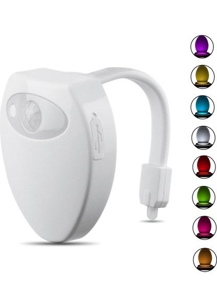 Hareket Sensörlü Breeze Şarj Edilebilir Tuvalet Işığı Tuvalet Gece Lambası Led Tuvalet Işığı Lambası (Yurt Dışından)
