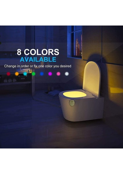 Hareket Sensörlü Breeze Şarj Edilebilir Tuvalet Işığı Tuvalet Gece Lambası Led Tuvalet Işığı Lambası (Yurt Dışından) modelleri