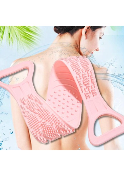 Esinti Silikon Arka Duş Fırçası, 2 Adet Çift Taraflı Silikon Arka Yıkayıcı Silikon Vücut Fırçası Banyo Fırçası Silikon Vücut Masajı (Yurt Dışından) indirimleri