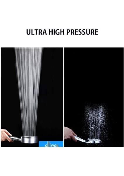 Yüksek Basınçlı Duş Başlığı Paslanmaz Çelik 304 El Duşu, 310 Yağmurlama Su Tasarrufu Fonksiyonlu Bağlantı Dişi (Yurt Dışından) modelleri