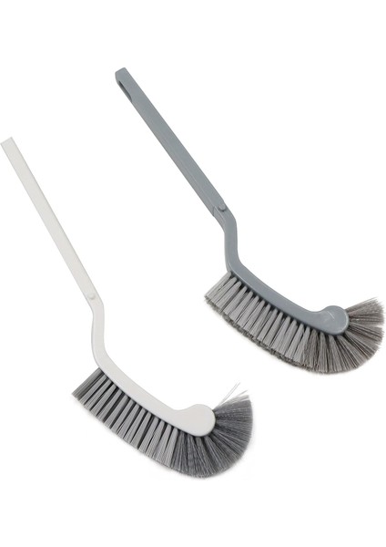 2'Li Uzun Saplı Tuvalet Fırçası - Tuvalet Fırçası - Mutfak, Banyo, Tuvalet, Orman, Havuz, Spa Için Çok Fonksiyonlu Kıllara Sahip Plastik Tuvalet Fırçası (Yurt Dışından)