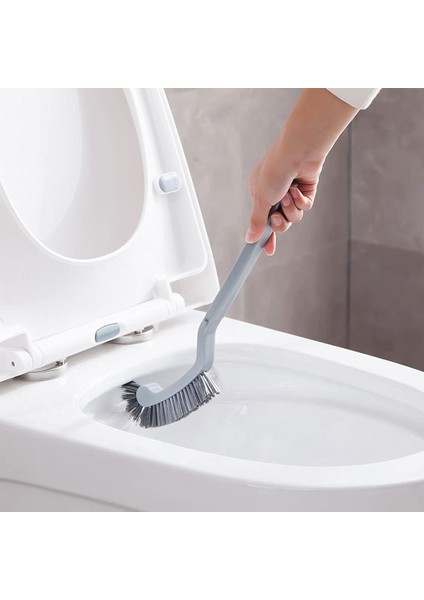 2'Li Uzun Saplı Tuvalet Fırçası - Tuvalet Fırçası - Mutfak, Banyo, Tuvalet, Orman, Havuz, Spa Için Çok Fonksiyonlu Kıllara Sahip Plastik Tuvalet Fırçası (Yurt Dışından)