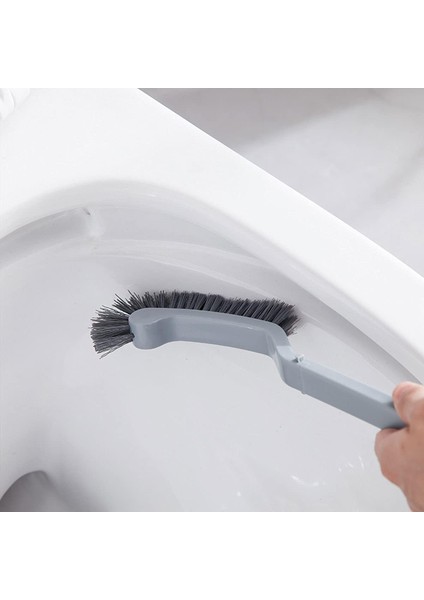 2'Li Uzun Saplı Tuvalet Fırçası - Tuvalet Fırçası - Mutfak, Banyo, Tuvalet, Orman, Havuz, Spa Için Çok Fonksiyonlu Kıllara Sahip Plastik Tuvalet Fırçası (Yurt Dışından)