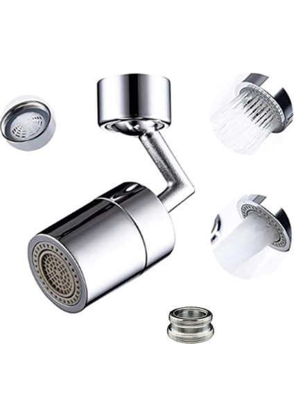 Evrensel Püskürtme Filtresi Musluk Döner Musluk Püskürtme Başlığı, Dayanıklı Bakır Ve Abs Sıçrama Koruması (Yurt Dışından)