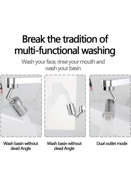 Evrensel Püskürtme Filtresi Musluk Döner Musluk Püskürtme Başlığı, Dayanıklı Bakır Ve Abs Sıçrama Koruması (Yurt Dışından) fırsatları