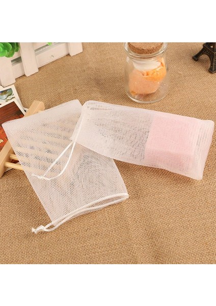 Esinti 50 X Sabun Net Sabun Torbaları Sabun Tasarrufu Sabun Atık Torbaları Sabun Torbaları Ipli Temizleme Araçları İle Kabarcık Örgü Çanta 11 * 9 Cm Beyaz (Yurt Dışından) fırsatları