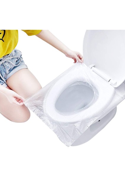 50'Li Paket Seyahat Su Geçirmez Tek Kullanımlık Klozet Kapakları, Klozet Kapağı Koruyucu Plastik Tuvalet Paspası, Antiyel, Ayrı Paketlenmiş (Yurt Dışından) fiyatları