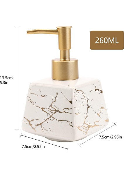 Seramik Pompa Şişesi, Sabunluk Basın Şişesi El Temizleyici Losyon Şişesi Seramik Doldurulabilir Sıvı Dağıtıcı Beyaz (Yurt Dışından) fiyatları