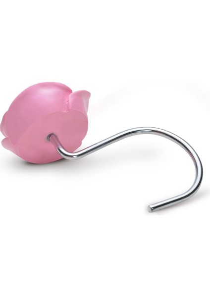 Esinti Duş Perdesi Kancaları, 12 Adet Anti Pas Dekoratif Reçine Kancalar Banyo, Bebek Odası, Yatak Odası, Oturma Odası Dekoru (Pembe Gül) (Yurt Dışından) fırsatları