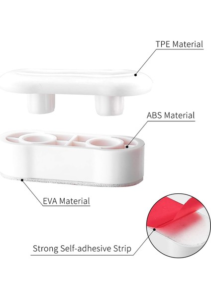 Evrensel Klozet Kapağı Tampon Seti - Bide, Kapakla Kullanım Için 4'Lü Paket Klozet Kapağı Tamponu; Özellik Yapışkan Pedler, Sağlam, Oval (Yurt Dışından)